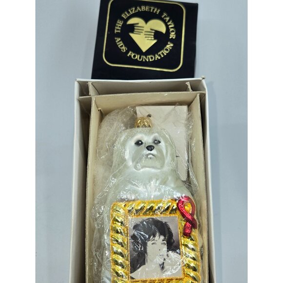 Christopher Radko 1998 Sugar Holiday Ornament Elizabeth Taylor AIDS Foundation - Picture 5 of 8
